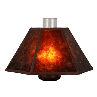 Amber Mica 16 Inch Hex Floor Lampshade 10.25x16x10 - Walmart.com