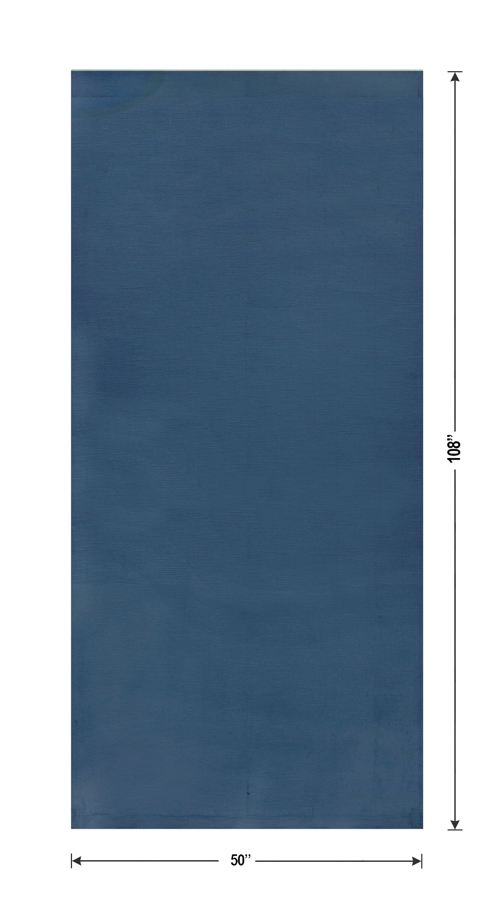 Better Homes & Gardens Textured Solid Chenille Light Filtering Single Curtain Panel, Washed Indigo, 50"W x 108"L