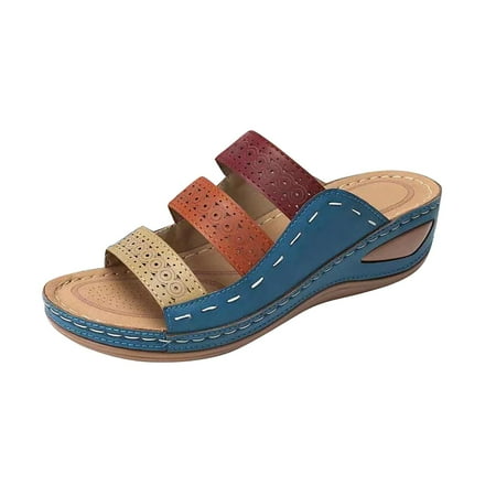 

Women s Fashion Casual Platforms Floral Wedges Slippers Outdoor Shoes