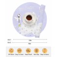 thumbnail image 6 of 13 Inch Round Placemats Set of 6, Easter Bunny Non Slip Heat Insulation PP Table Mats, Watercolor Butterfly Cute Rabbit Flowers Purple Washable Place Mats for Kitchen Dining Party Table Decor, 6 of 7