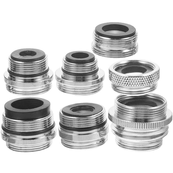 Eease 7pc Sink Faucet Adapter Kit w/ Garden Hose Aerator - Male/Female Polished Chrome