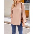 thumbnail image 3 of Weardear 3 Pack Maternity Shirts Womens Long Sleeve Split Side Tunic Tops Drop Shoulder T Shirt Casual Pregnancy Clothes, 3 of 6