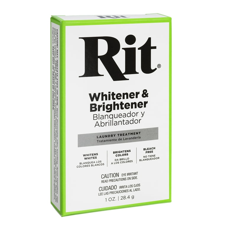 Rit Dye Laundry Treatment White-Wash Stain Remover and Whitener Powder, 1-7/8 oz, White, 10-Pack, Men's, Size: 10-pck