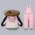 thumbnail image 6 of Staki Toddler Snow Bib Boys Snowsuit Set - 2 Piece Heavyweight Insulated Ski Jacket and Snow Pants Overall Bibs for Boys 6M,12M,18M,24M,3-4Y(Pink,12-18 Months), 6 of 6