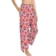 thumbnail image 2 of Uemuo Cartoon Strawberry Pattern Women's Wide Leg Palazzo Lounge Pants with Pockets Light Weight Loose Comfy Casual Pajama Pants-X-Large, 2 of 9