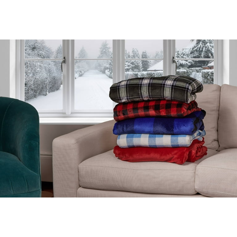 Cuddl Duds Oversized Throw Blanket with a Sherpa Foot Pocket 50 x 70