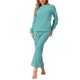 thumbnail image 1 of Conjuntos de sudadera para mujeres INSPIRE CHIC de 2 piezas, conjuntos de lounge de franela suave, suéter y pantalones, conjuntos de pijama XL verde, 1 of 6