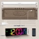 thumbnail image 3 of Reloj de pared digital ANSOPER de 16,5 pulgadas con 11 colores RGB, marrón, 3 of 9
