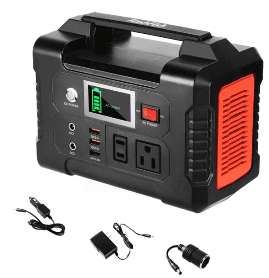 Estación De Energía Solar 300W – Generador Portátil Con Inversor 220V, Panel Solar De 18W Y Cargador Para Camping, RV Y Emergencias