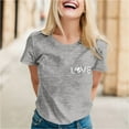 thumbnail image 2 of WeikingpWomen Baseball Shirt Printed T Shirts Women Daily Casual Printed Short Sleeve O Neck T Shirt Tops Tshirts Shirts for Women Gray 2XL Clearance！, 2 of 6