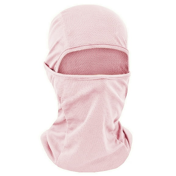 Toptie Ski Mask Summer Balaclava Full Face, Mesh Quick Dry Full Face Balaclava Motorcycle Helmet Liner-Pink