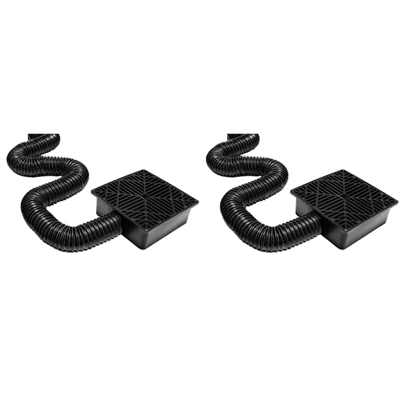 2X Catch Basin Downspout Flexible Extension Storm Drain Catch Basin Drainage System Drain Adapter