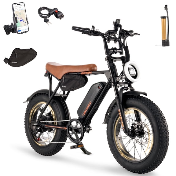 Skeri 750W Electric Scooter for Adults, 20” x 4” Fat Tire Front Suspension Off-road E-Bike 48V 13Ah Battery UL2272
