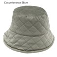 thumbnail image 2 of Sombreros De Cubo De Invierno Con Cuerda Ajustable, Gorros De Guata De Celosía De Color Sólido, Sombrero De Pescador De Lavabo Unisex Speravity AP007034-03, 2 of 6