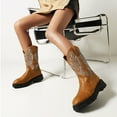thumbnail image 5 of Cowboy Boots for Men Western Boots Men's Square Toe Mid-Calf Boots Classic Embroidered Pull On Boots, 5 of 7