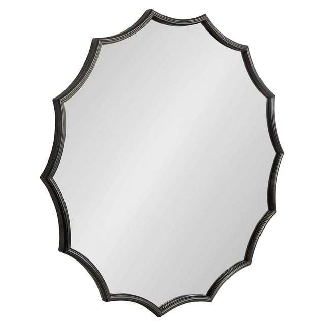 Kate and Laurel Miroir d'Accent Rond Encadré Lalina, 34 Pouces de Diamètre, Noir