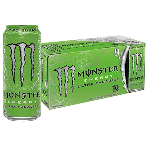 Monster Energy Drink, Ultra Paradise, 16 Fl Oz (Pack Of 10)