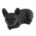 thumbnail image 4 of Figura de bulldog francés hecha a mano en resina Negro acostado, 4 of 6