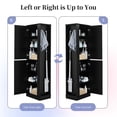 thumbnail image 3 of AENKYO 68'' Bathroom Cabinet with Adjustable Shelves, Side Reversible High Storage Cabinet with Hooks, Black, 3 of 8