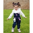 thumbnail image 3 of KIDSCOOL SPACE Baby Girl Cute 3D Bunny Jean Leisure Overalls,18-24 Months, 3 of 7