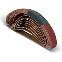 POWERTEC 10PK 3/8 x 13 Inch Sanding Belts for Air Belt Sander, 120 Grit Aluminum Oxide Belt Sander Sanding Belt, File Belts for Wood & Paint sanding, Metal Polishing (401312)