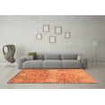 thumbnail image 3 of Ahgly Company Indoor Round Abstract Orange Modern Area Rugs, 5' Round, 3 of 4