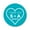Bleu Turquoise, variante sur Darling Souvenir Rond 45 Pcs Autocollants Cœur Merci Personnalisés Mariée Marié Initiales et Date Sceaux d'Enveloppe - Vert