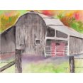 thumbnail image 2 of Dyer, Beverly 18x15 Black Ornate Wood Framed with Double Matting Museum Art Print Titled - The Barn, 2 of 4