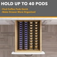 thumbnail image 6 of Coffee Pod Holder Drawer Organizer for Nespresso Vertuo Capsule, Bamboo Holder Tray Storage for Nespresso Vertuo, Compatible with 40 Big or 52 Small Vertuoline Pods (Drawer Insert), 6 of 7