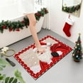 thumbnail image 4 of Loespoir Knitted Christmas Bathroom Floor Mats, Absorbent Foot Mats, Toilet Door Entry Rugs, Holiday Decor, Seasonal Display, Festive Atmosphere, Home Accent, Gift(Red), 4 of 6