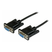 StarTech.com 1m Black DB9 RS232 Serial Null Modem Cable F/F