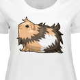 thumbnail image 4 of Inktastic Cute Long Haired Guinea Pig Women's Plus Size T-Shirt, 4 of 5
