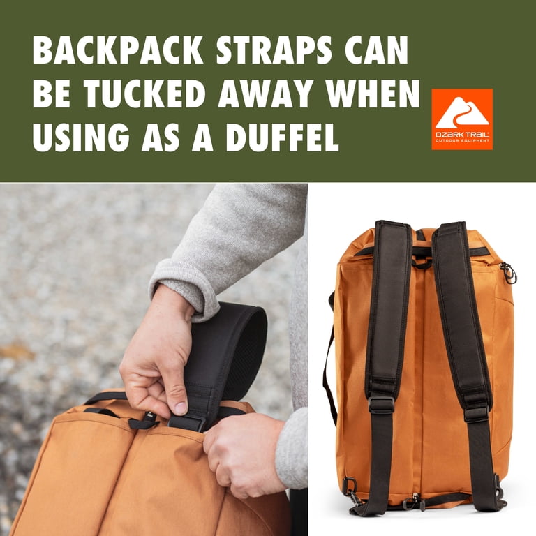 Ozark Trail 42L Polyester Crossover Duffel Bag with Tuckable