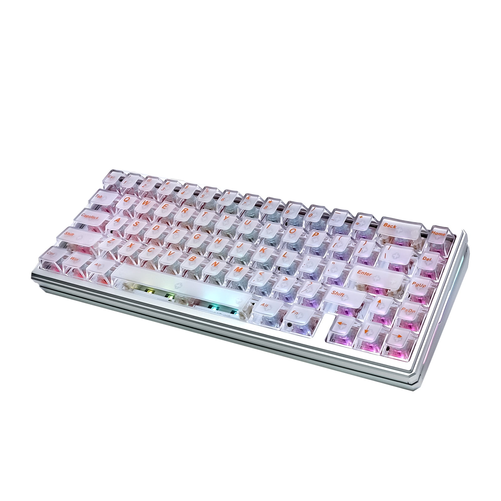 ITIGOITIE 67-Key RGB Wired Gaming Keyboard, Transparent Keycaps, Magnetic Switch, Hot Swappable for Windows/Mac – Orange Legends