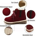 thumbnail image 3 of Baby Kids Boots - Boys Girls Rubber Sole PU Leather Shoes Hiking Ankle Boots Toddler/Little Kid, 3 of 7