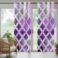 thumbnail image 4 of Purple Morocco Outdoor Curtains for Patio Waterproof,Windproof Privacy Curtains with Weighted Bottom,Rustic Country Smear Street Mottled Art Outside Drapes for Picnic Garage Yard 54"x108" 1 Panel, 4 of 8
