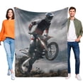 thumbnail image 1 of Motocross Sucio anti-pilling, suave, ligera, esponjosa y acogedora de lujo para hogar y cocina – Perfecta para niños y adultos, 100 x 150 cm, 1 of 6