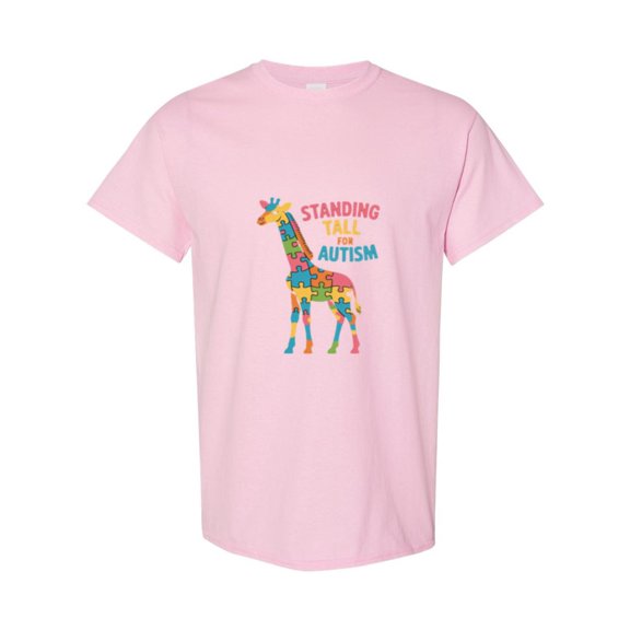 Funny Awareness Month Support Quote Standing Tall For Autism Unisex T-Shirt, up to size 5XL