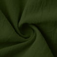 thumbnail image 5 of CLOISE Womens Work Blouses 3/4 Sleeve Plus Size Embroidery T Shirts Loose Floral V Neck Pullover Cotton Linen Casual Fall Tops Army Green M, 5 of 6