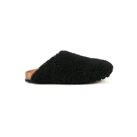 

Fleeced Closed Toe Women s Sliders Clogs in Black