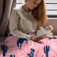 thumbnail image 5 of Colorful Cosmic Midnight Western Cowboy Blanket West Cowboy Ride Horse Desert Cactus Flannel Gift Blanket for Horse Lovers Lightweight Soft Blanket for Bed Couch Outdoor 30''''x 40'''' for Baby/Pet, 5 of 6