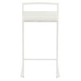 thumbnail image 6 of Fuji Contemporary Stackable Counter Stool In White With White Faux Leather Cushion - Set Of 2, 6 of 7