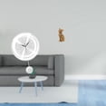 thumbnail image 2 of Reloj De Pared Acrílico Con Números Arábigos Grandes Y Figura De Gato De Resina Para Cocina, Estudio, Entrada De Granja, Estantería., 2 of 8