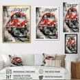thumbnail image 4 of Designart "Geometric Momentum of Trains V" Modern Wall Art Living Room, 4 of 5