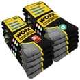 thumbnail image 1 of Calcetines de trabajo SOXCO de longitud redondeada para hombre, color negro, 10 pares, 1 of 4