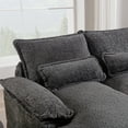 thumbnail image 6 of GNIXUU 124.8" U Shaped Cloud Couch with Chaise for Sleeper, Modern Sectional Couches for Living Room, Fluffy Chenille Couch with Console Plush Sofas for Apartment Dorm Office, Gray, 6 of 6