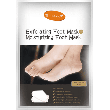 TECHAMOR Moisturising Foot Peel Mask, Callus Remover Dry Foot Skin Treatment Baby