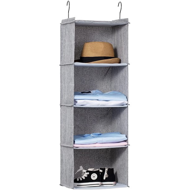 4Shelf Hanging Storage Closet Organizer, Linen Rv Storage and