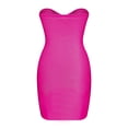 thumbnail image 5 of Lovskoo 2024 Women Summer Dresses 2023 Sun Dresses Summer Casual Slim High Stretch Wool Knit Tube Top Dress Hot Pink, 5 of 5