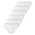 thumbnail image 1 of SCHIESSER Bragas de mujer, paquete de 6 - 6Pack Rio Slip, Stretch Cotton, liso Blanco XL (X-Large), 1 of 5